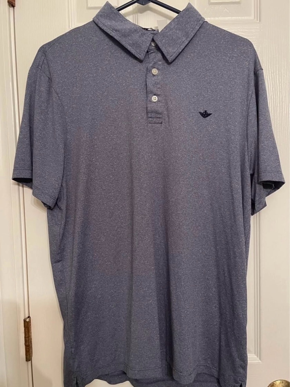 Dockers Heather Slate Gray Polo with Subtle Chest Emblem